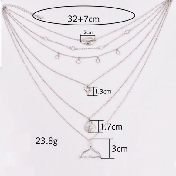 *Omi* Layered Silver Necklace - Picture 4 of 5